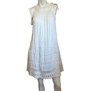 Alice + Olivia White Danna Tie-Strap Dress Graduation Bridal Vacation sz XS